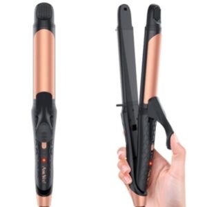 Hair Curling Iron 2-in-1 Dual Voltage Curling Iron,(100V~250V) Dual Voltage